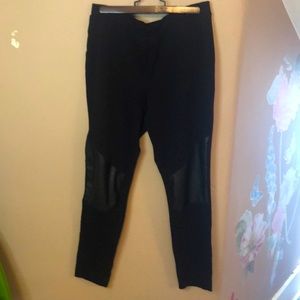 Michael Kors leather patch leggings. Sz L.